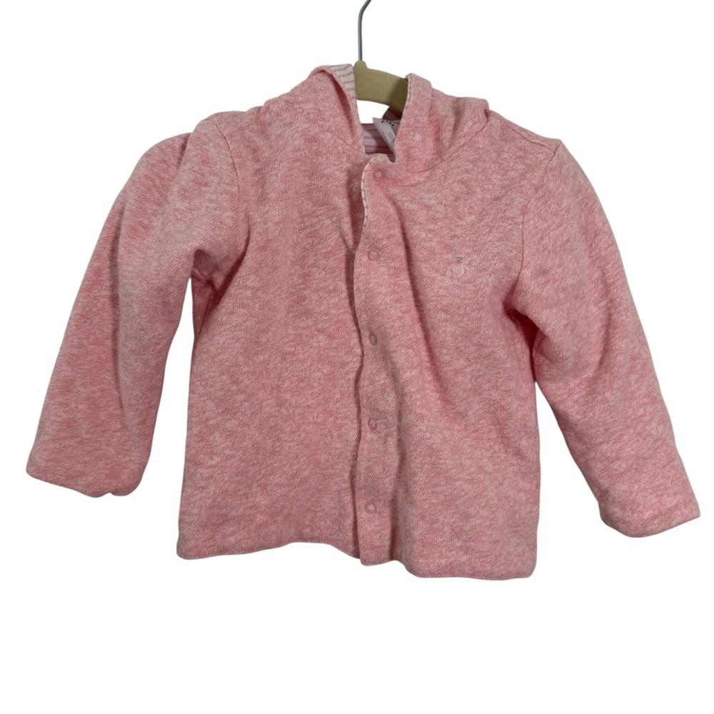 Baby Gap Heather Pink and Stripes Reversible Jacket size 12-18 months NWOT